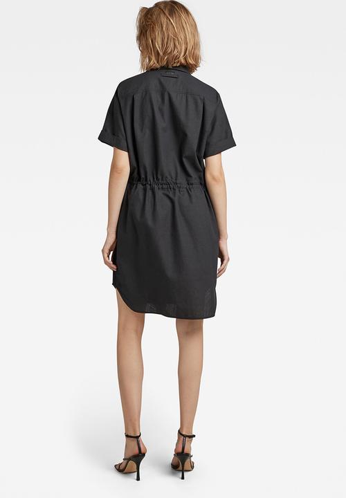 G-STAR - Millery pockets dress short sleeve - dk black/cloack