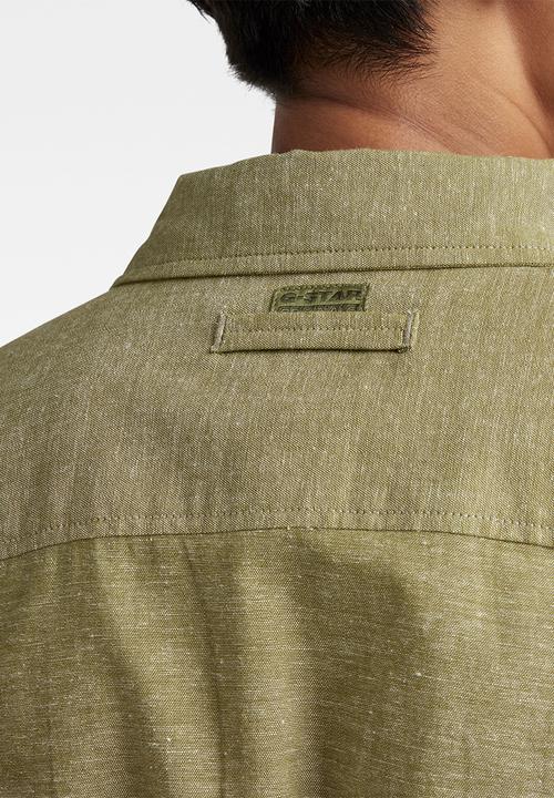 G-STAR - Millery pockets dress short sleeve - avocado/milk
