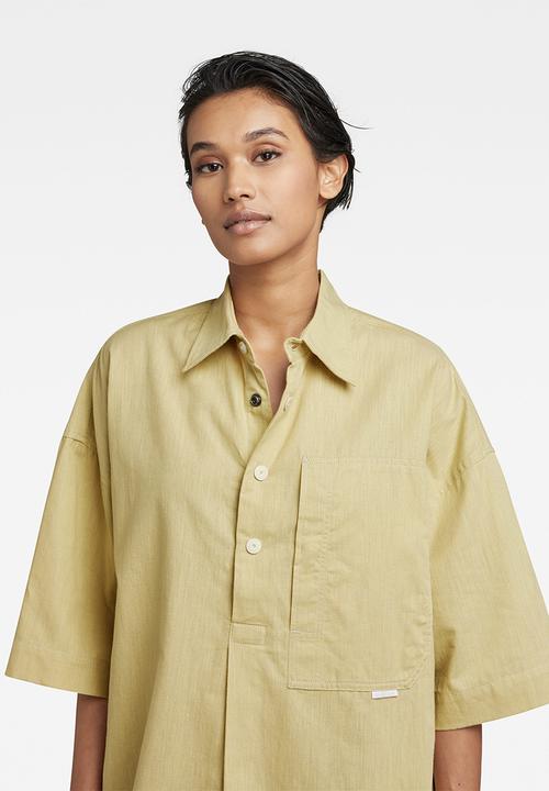 G-STAR - Shirt dress 2.0 short sleeve - leek green