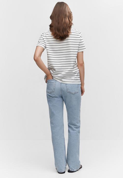 MANGO - T-shirt chalacas - off white 