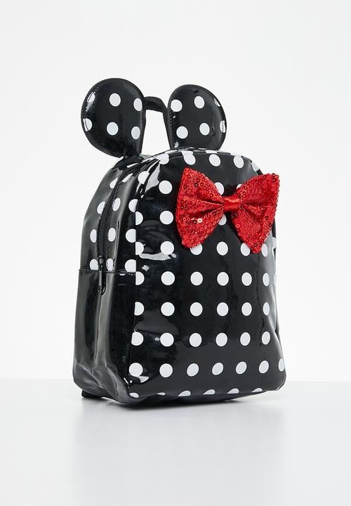 Pop Candy - Minnie polka shiny backpack - black & white