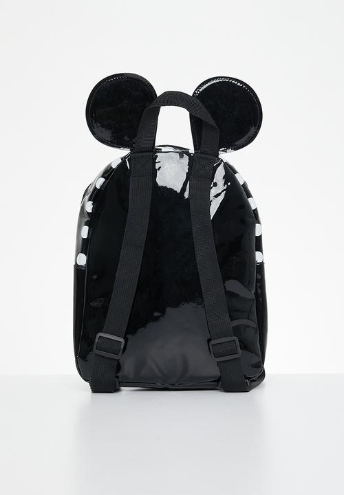 Pop Candy - Minnie polka shiny backpack - black & white