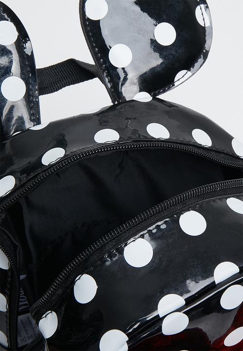 Pop Candy - Minnie polka shiny backpack - black & white