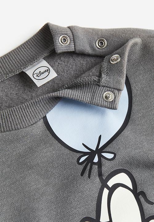 H&M - 2-piece sweatshirt set - dark grey / winnie the pooh 