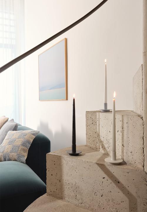 H&M - Metal candlestick - light blue
