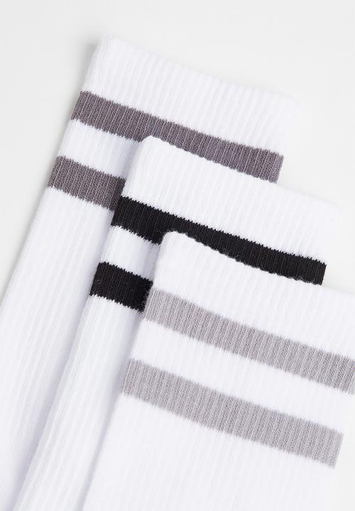 H&M - 5-Pack socks - white/grey
