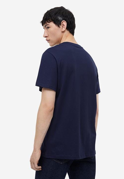 H&M - Regular fit round-neck T-shirt - blue