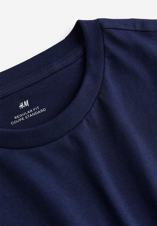 H&M - Regular fit round-neck T-shirt - blue