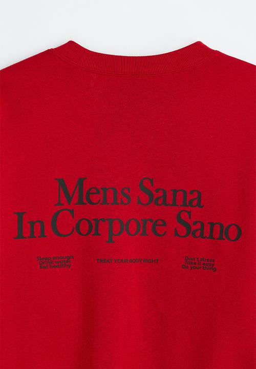 H&M - Oversized fit sweatshirt - red/mens sana