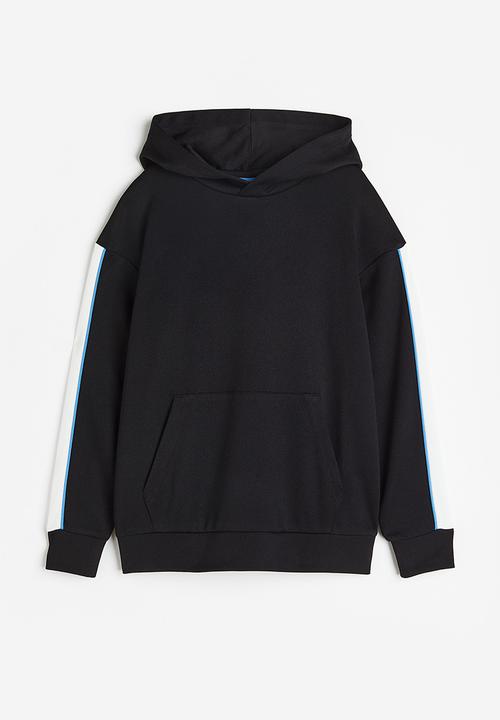 H&M - Oversized hoodie - black & white