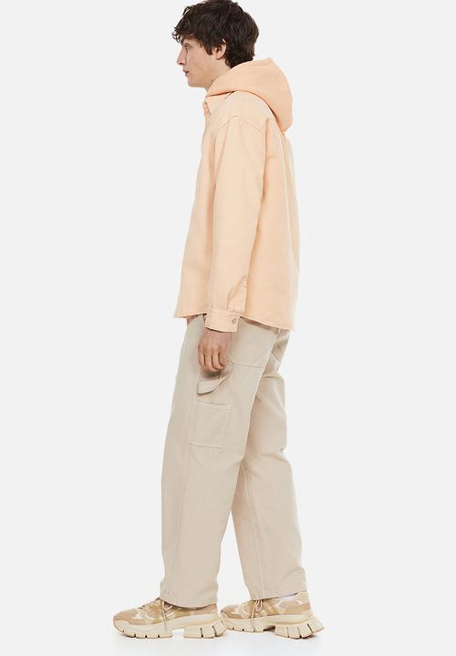 H&M - Denim overshirt - apricot pink