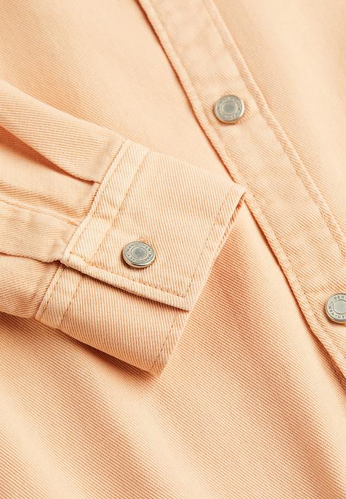 H&M - Denim overshirt - apricot pink
