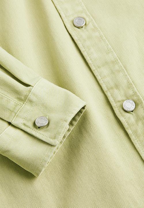 H&M - Denim overshirt - light green