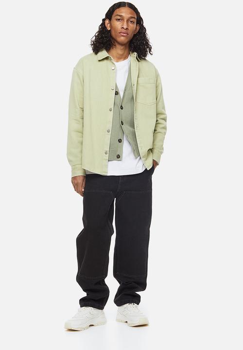 H&M - Denim overshirt - light green