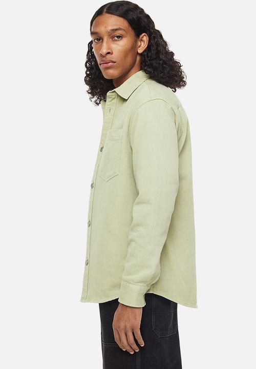 H&M - Denim overshirt - light green