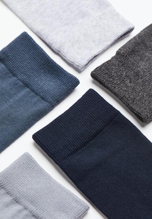 H&M - 5-Pack socks - dark blue/grey 