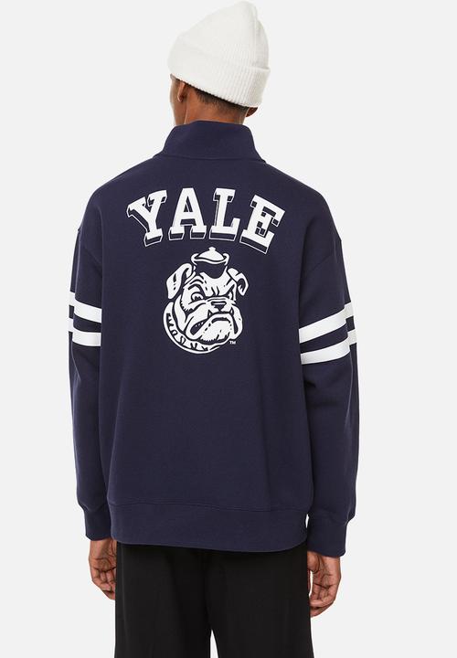 H&M - Relaxed fit zip-top sweatshirt - dark blue/yale