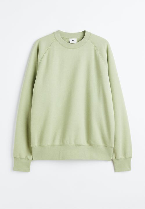 H&M - Oversized fit cotton sweatshirt - pistachio green 