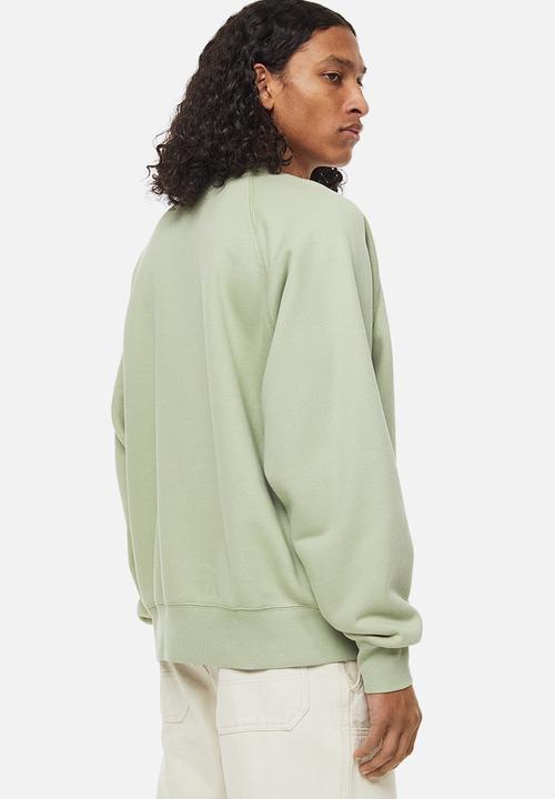 H&M - Oversized fit cotton sweatshirt - pistachio green 