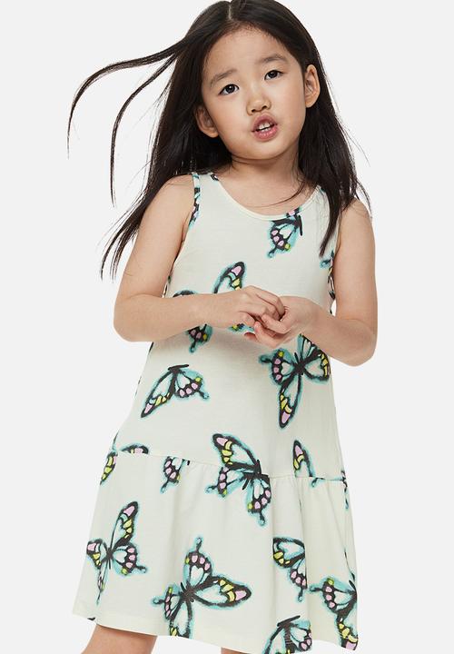 H&M - Patterned cotton dress - white 
