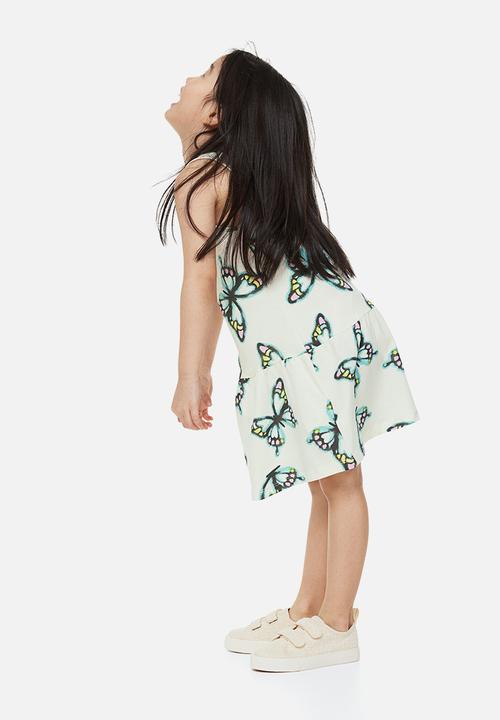 H&M - Patterned cotton dress - white 