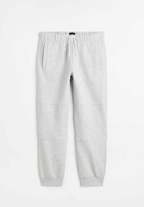 H&M - Regular fit cotton sweatpants - light grey marl