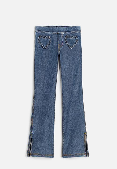 H&M - Flared jeggings - dark denim blue 