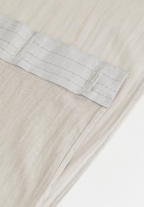 H&M - 2 Pack multiway linen-blend curtains - light greige