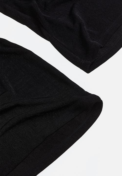 H&M - Flared ribbed leggings - black