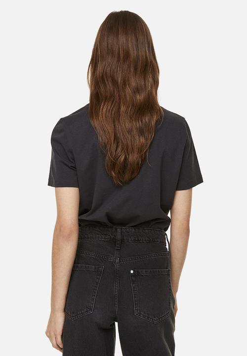 H&M - T-shirt with a motif - dark grey/nirvana 