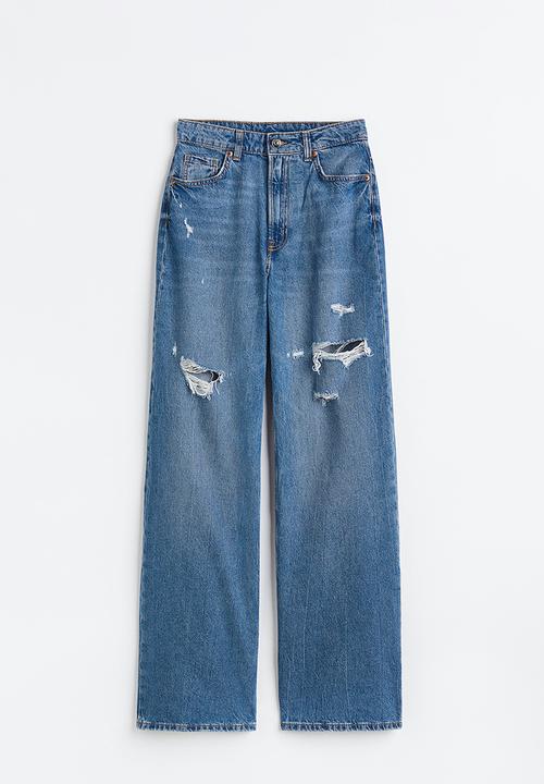 H&M - Wide high jeans - denim blue 