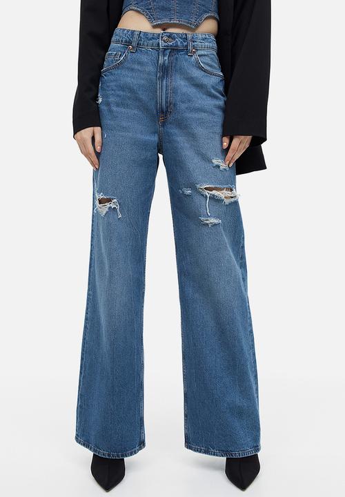 H&M - Wide high jeans - denim blue 