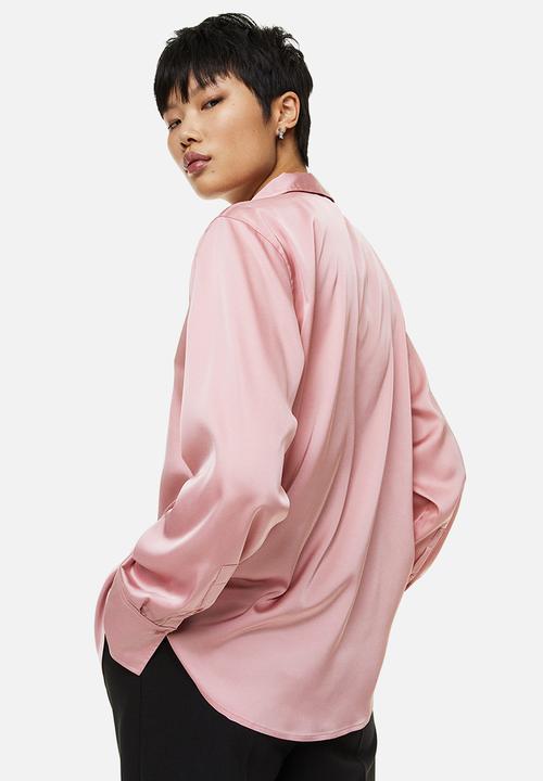 H&M - V-neck blouse - light pink 