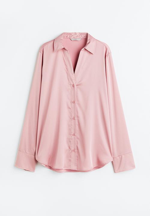 H&M - V-neck blouse - light pink 