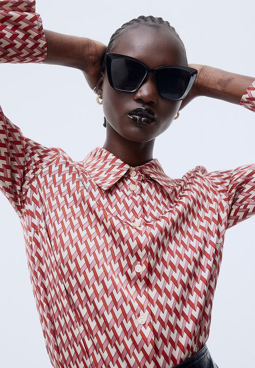 H&M - Fitted shirt - multi,red