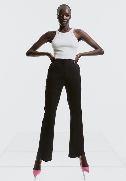 H&M - Flared trousers - black
