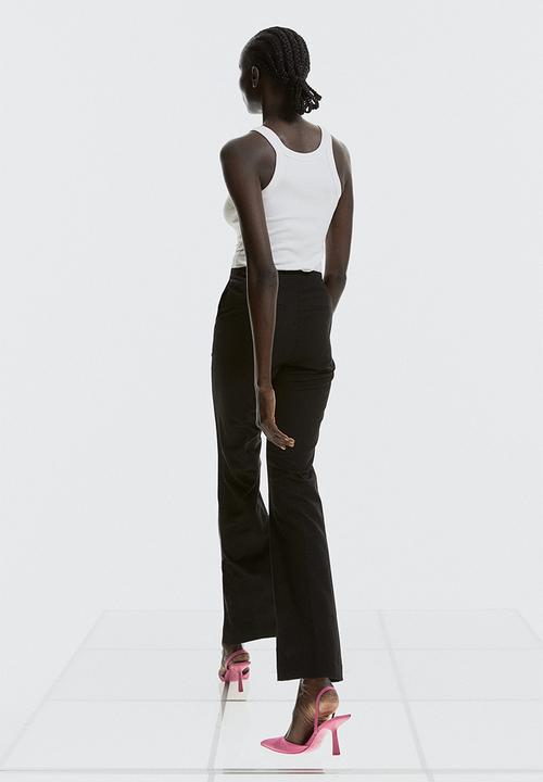 H&M - Flared trousers - black