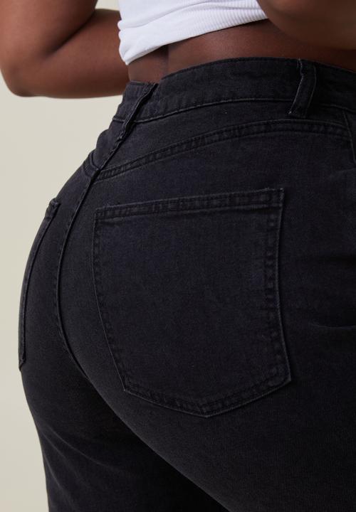 Cotton On - Curvy stretch wide jean - graphite black