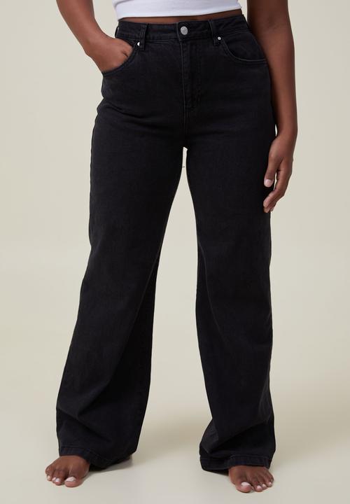 Cotton On - Curvy stretch wide jean - graphite black