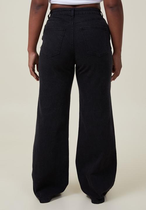 Cotton On - Curvy stretch wide jean - graphite black