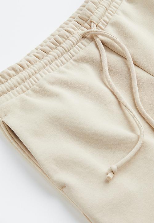 H&M - Wide joggers - light greige 