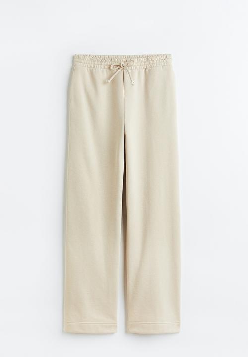 H&M - Wide joggers - light greige 