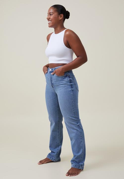 Cotton On - Plus curvy stretch straight jean - surfers blue