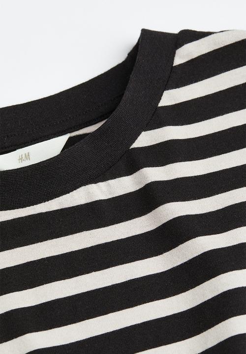 H&M - Oversized jersey top - black,multi