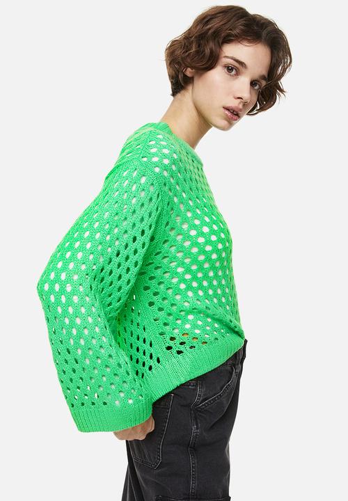 H&M - Hole-knit jumper - green