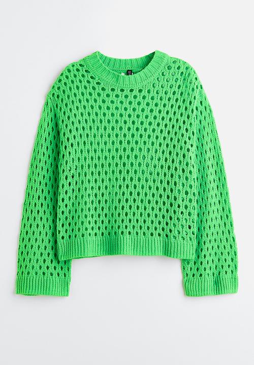 H&M - Hole-knit jumper - green