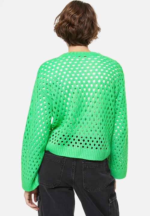 H&M - Hole-knit jumper - green