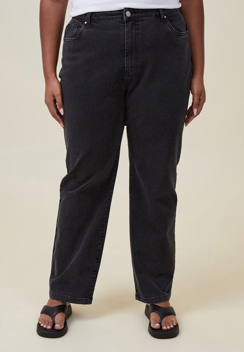 Cotton On - Plus curvy stretch wide jean - graphite black