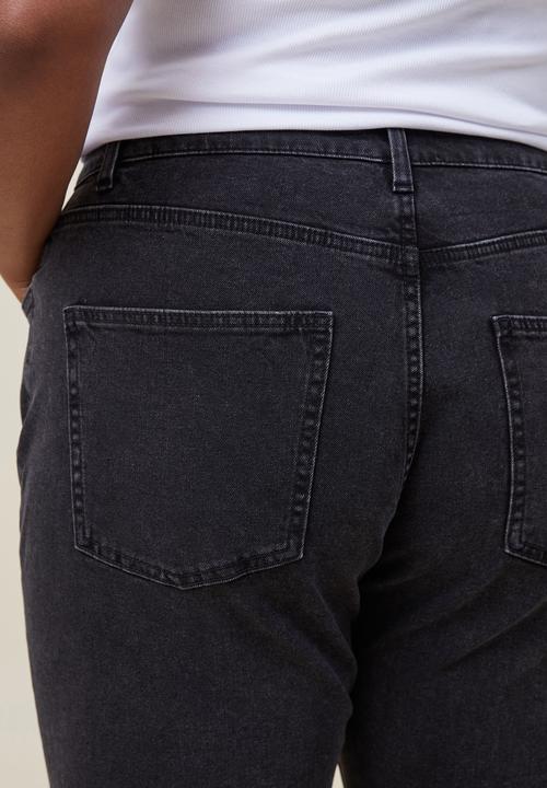 Cotton On - Plus curvy stretch wide jean - graphite black