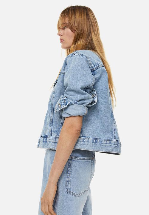 H&M - Short denim jacket - light denim blue